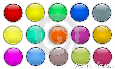 Set of web buttons Stock Photo