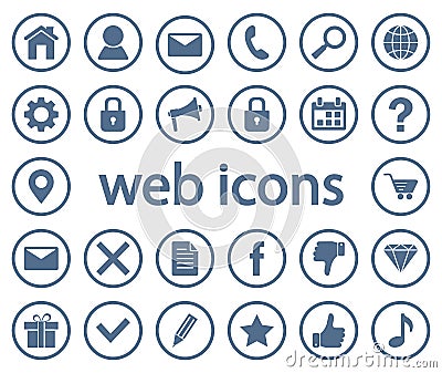 Web icons. Vector illustration Cartoon Illustration