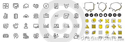 Set of Web system, Puzzle and Search employee line icons for web app. Pictogram icon Vector Stock Photo