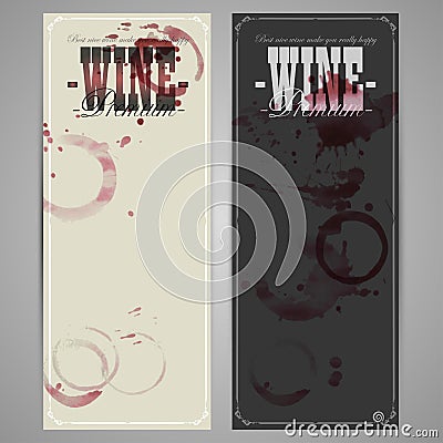 Set of wine labels Vector Illustration