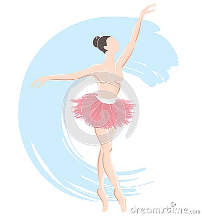 Set of Woman ballerina, ballet logo icon for ballet school dance studio vector illustration Vector Illustration
