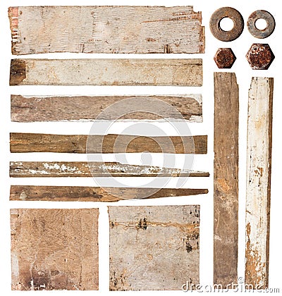 Set of wood plank Stock Photo