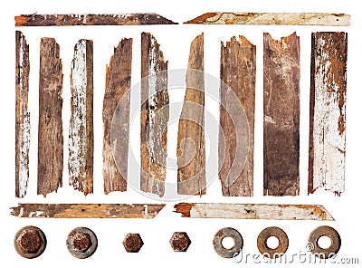 Set of wood plank Stock Photo