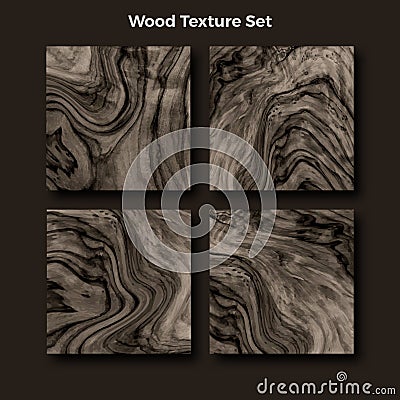 Set of wood textures vector background Vector Illustration