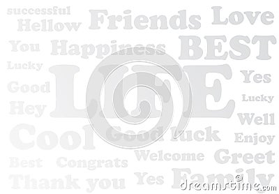 Set of words Vector Illustration