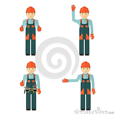 Set of workers Vector Illustration