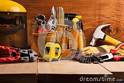 Set of working tools Stock Photo