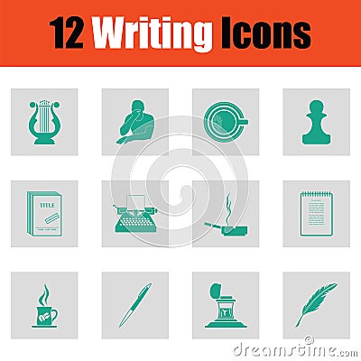 Set of Writing icons Vector Illustration