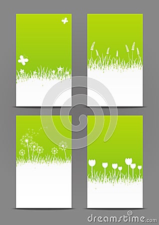 Set of 240 x 400 spring banners Vector Illustration