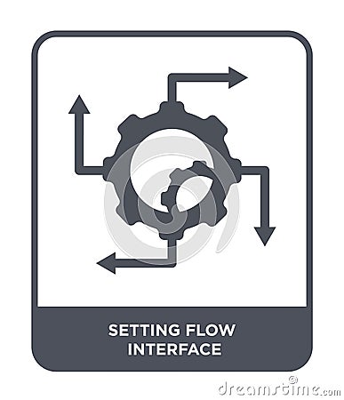 setting flow interface icon in trendy design style. setting flow interface icon isolated on white background. setting flow Vector Illustration