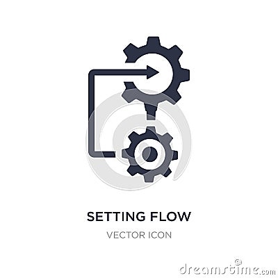 setting flow interface icon on white background. Simple element illustration from Business and analytics concept Vector Illustration