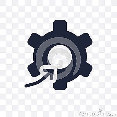 Setting flow interface symbol transparent icon. Setting flow int Vector Illustration
