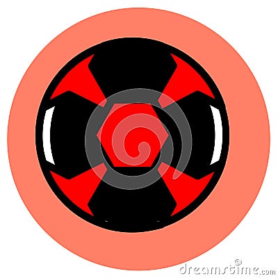 Setting icon style in rounded isolated vectors Stock Photo