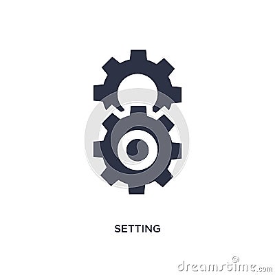 setting icon on white background. Simple element illustration from ethics concept Vector Illustration