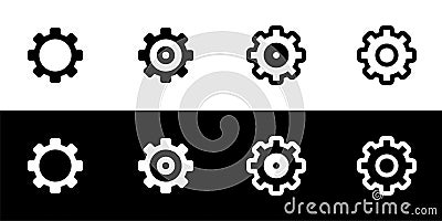 Setting, properties, and configuration icon set. Vector Illustration