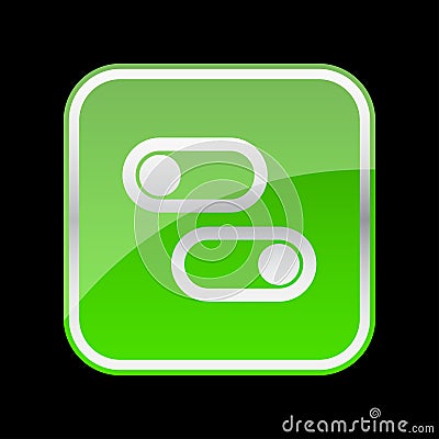 Setting switch on off button icon Vector Illustration