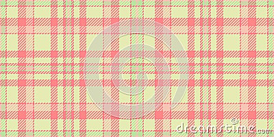 Setting textile check fabric, production background plaid tartan. Amazing vector seamless pattern texture in light and red colors Vector Illustration