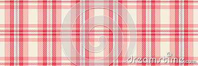 Setting textile fabric seamless, old-fashioned texture plaid background. Subtle pattern tartan check vector in red and antique Vector Illustration