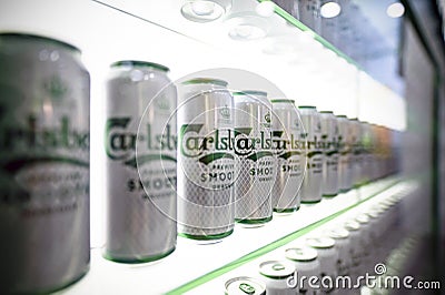 Carlsberg Concept Store in Discovery Bay, Hong Kong Editorial Stock Photo