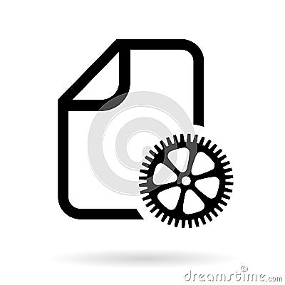 Settings configuration file vector icon Vector Illustration