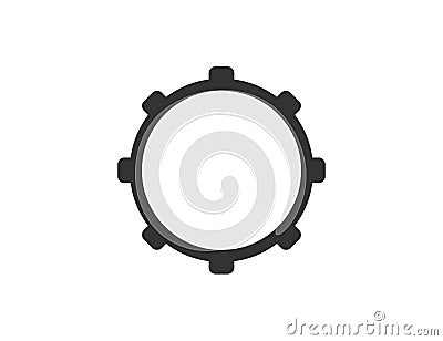 Settings gear icon. Cogwheel engine mechanism. Work tool for machine. Web cog sign for smartphone and computer. Simple outline Vector Illustration