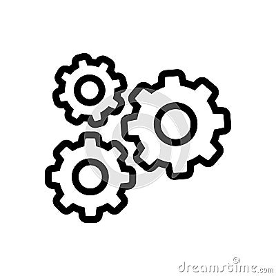 Settings icon, gear icon vector, gear symbol illustration. For web sites our mobile. Vector Illustration