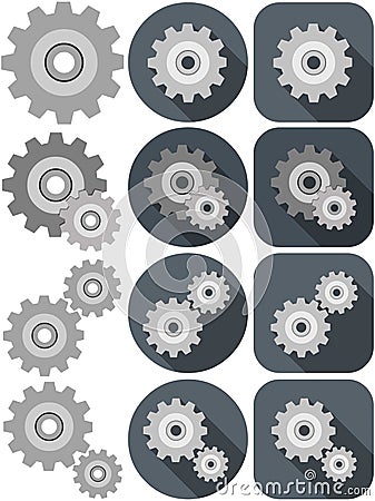 Settings Icon Pack Vector Illustration