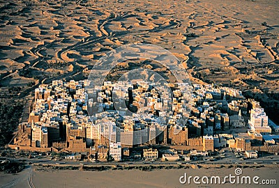 Settlement in the desert Stock Photo