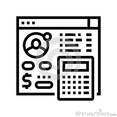 settlements on behalf of clients line icon vector illustration Vector Illustration