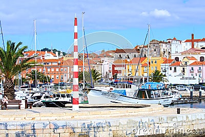 View upon Setubal harbour, Portugal Editorial Stock Photo