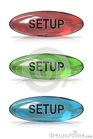 Setup button Stock Photo