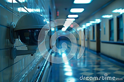 Setup protocols in CCTV central monitoring stations leverage electronic data and ctv performance metrics for security and smart ho Cartoon Illustration
