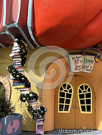 Seuss Landing at Universal Islands of Adventure in Orlando, Florida Editorial Stock Photo