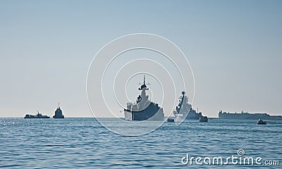 Guided Missile Corvette `Samum`, Ship of The Black Sea Fleet of the Russian Navy Editorial Stock Photo