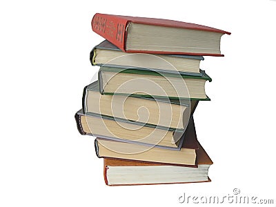 Seven books Stock Photo