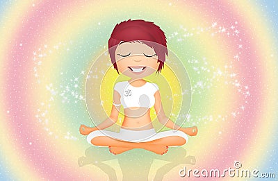 Seven Chakras symbols Stock Photo