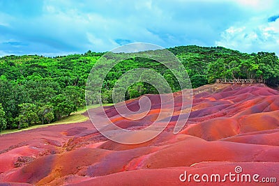 Seven colored Earth, Black River Gorges National Park, Mauritius Stock Photo