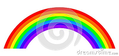 Seven colors rainbow illustration on white background Vector Illustration