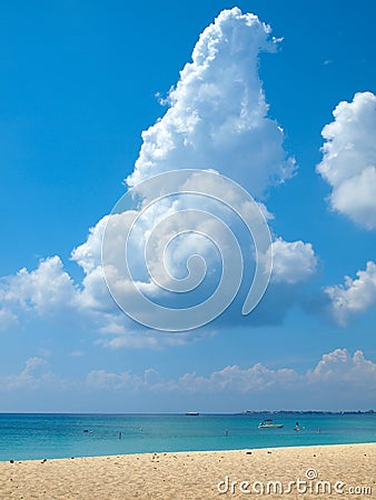 Seven Mile Beach Grand Cayman Stock Photo