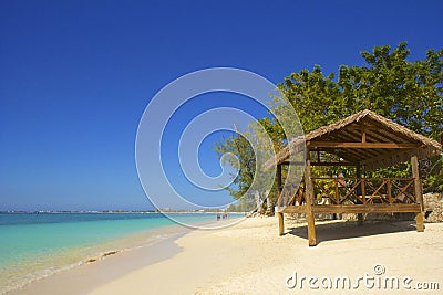 Seven Mile beach in Grand Cayman, Caribbean Stock Photo