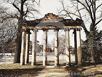 Seven Pillars of Stone Stock Photo