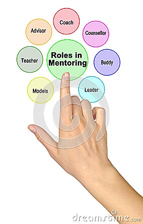 Roles assumed by mentor Stock Photo
