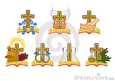 The seven sacraments Stock Photo