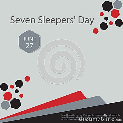 Seven Sleepers Day. Vector Illustration