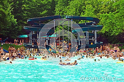 Seven Springs thermal pool Editorial Stock Photo