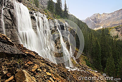 Seven Veils Falls, Lake O'Hara, Yoho National Park, Canada Stock Photo