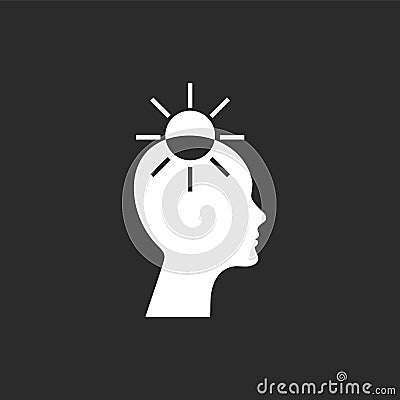 Seventh chakra sahaswara. Light of mind Vector Illustration