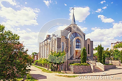 Seventh-day Adventist Church in Uman town, Ukraine Stock Photo