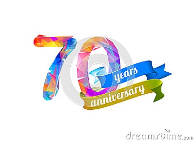 70 seventy years anniversary. Vector Illustration