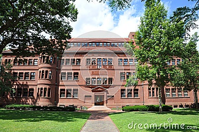 Sever Hall in Harvard Yard, Harvard University Stock Photo